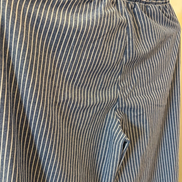 Princess Polly Asos Veridian Wide Leg Blue and White Striped Size 4 Runs Larger - Picture 9 of 10